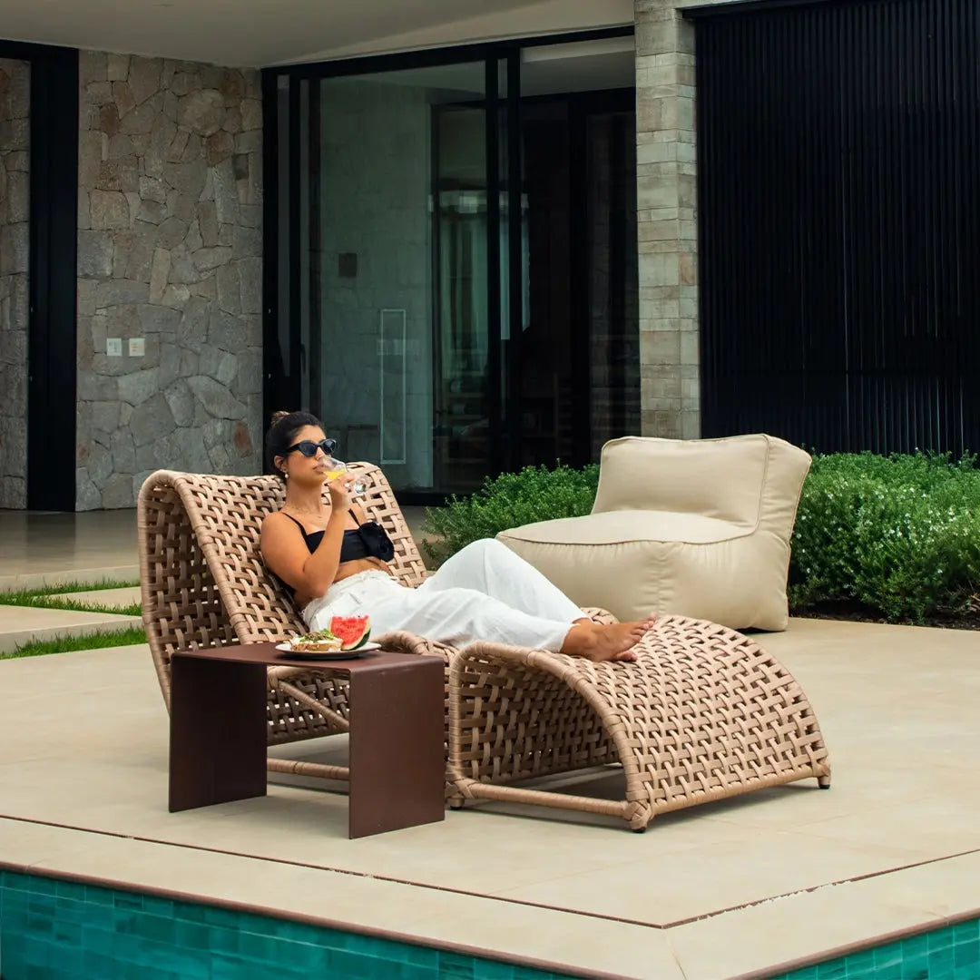 Summer Chair + Ottoman - Casal Sol Outdoor Concept 