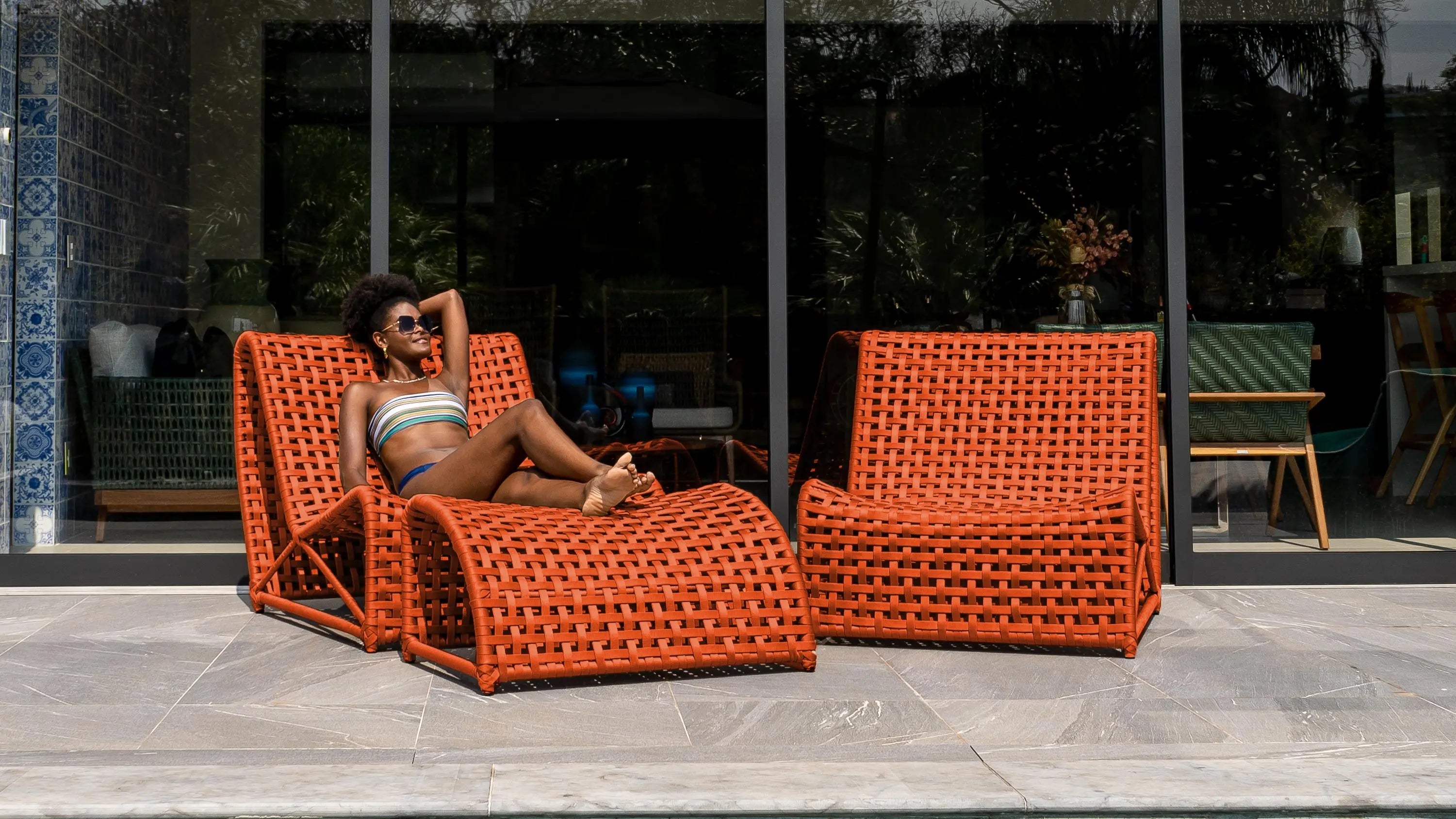 Summer Chair + Ottoman - Casal Sol Outdoor Concept 