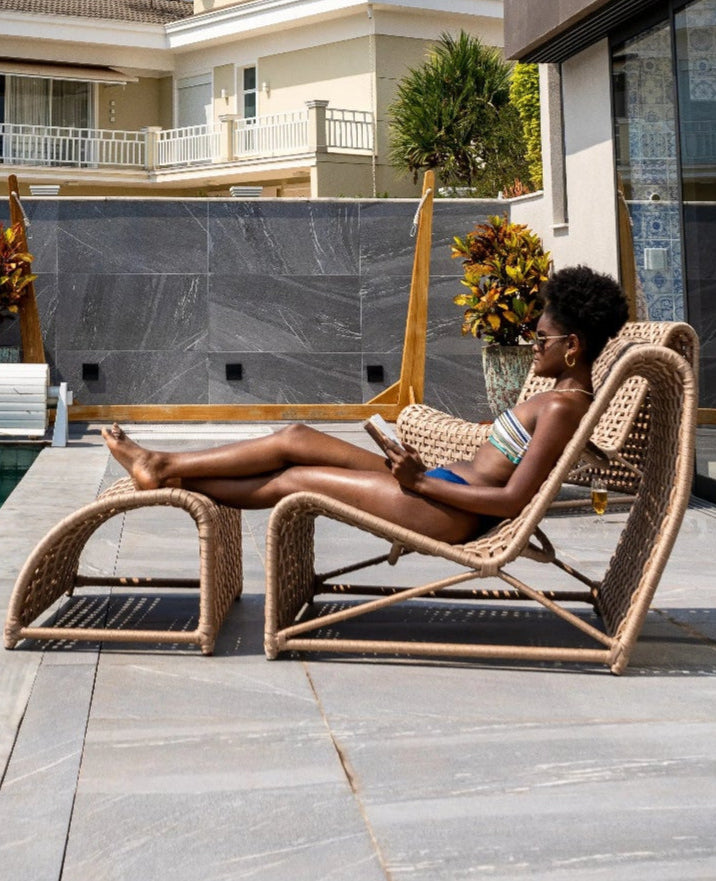 Summer Chair + Ottoman - Casal Sol Outdoor Concept 