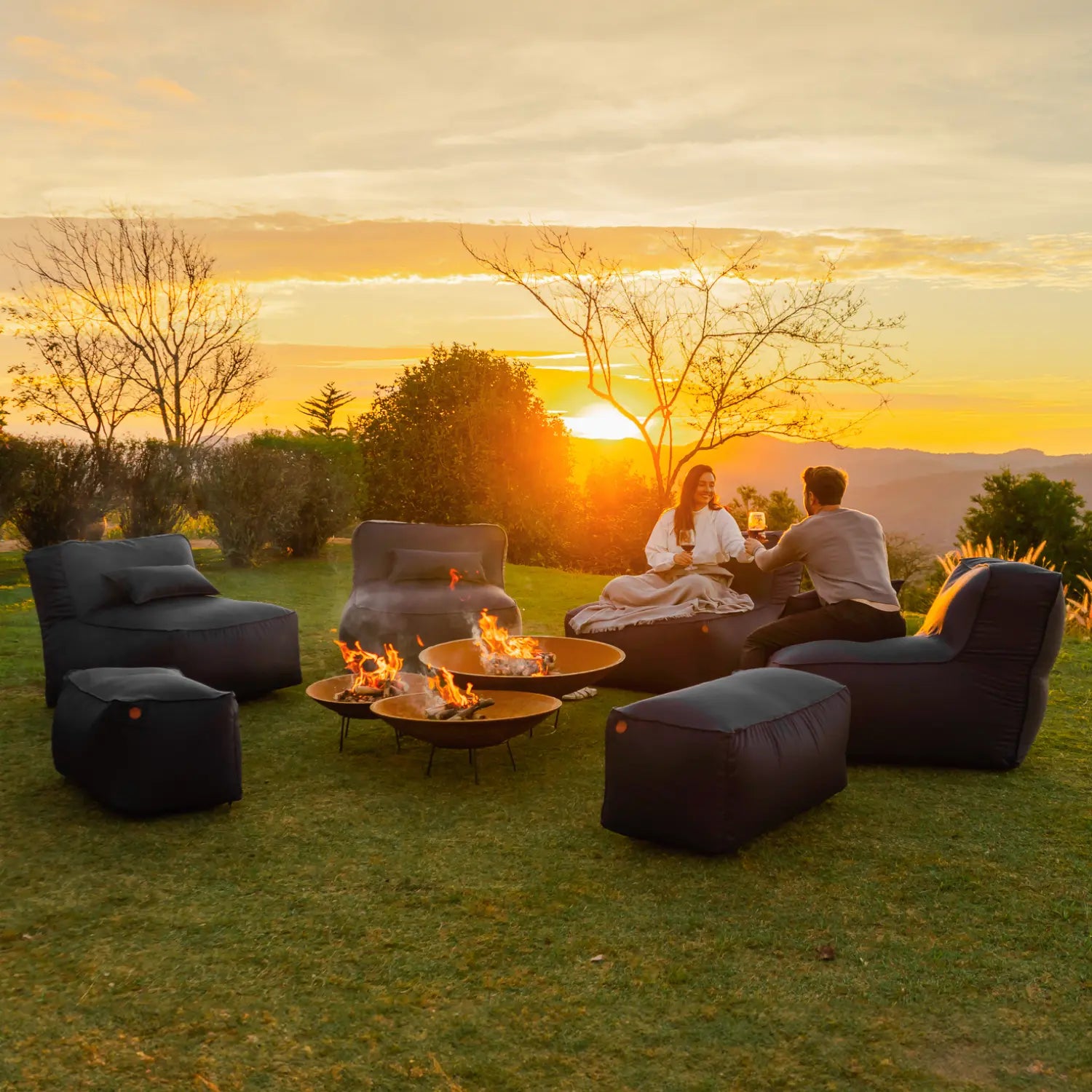 2 Joy Lounger Chair + 2 Ottoman Garden