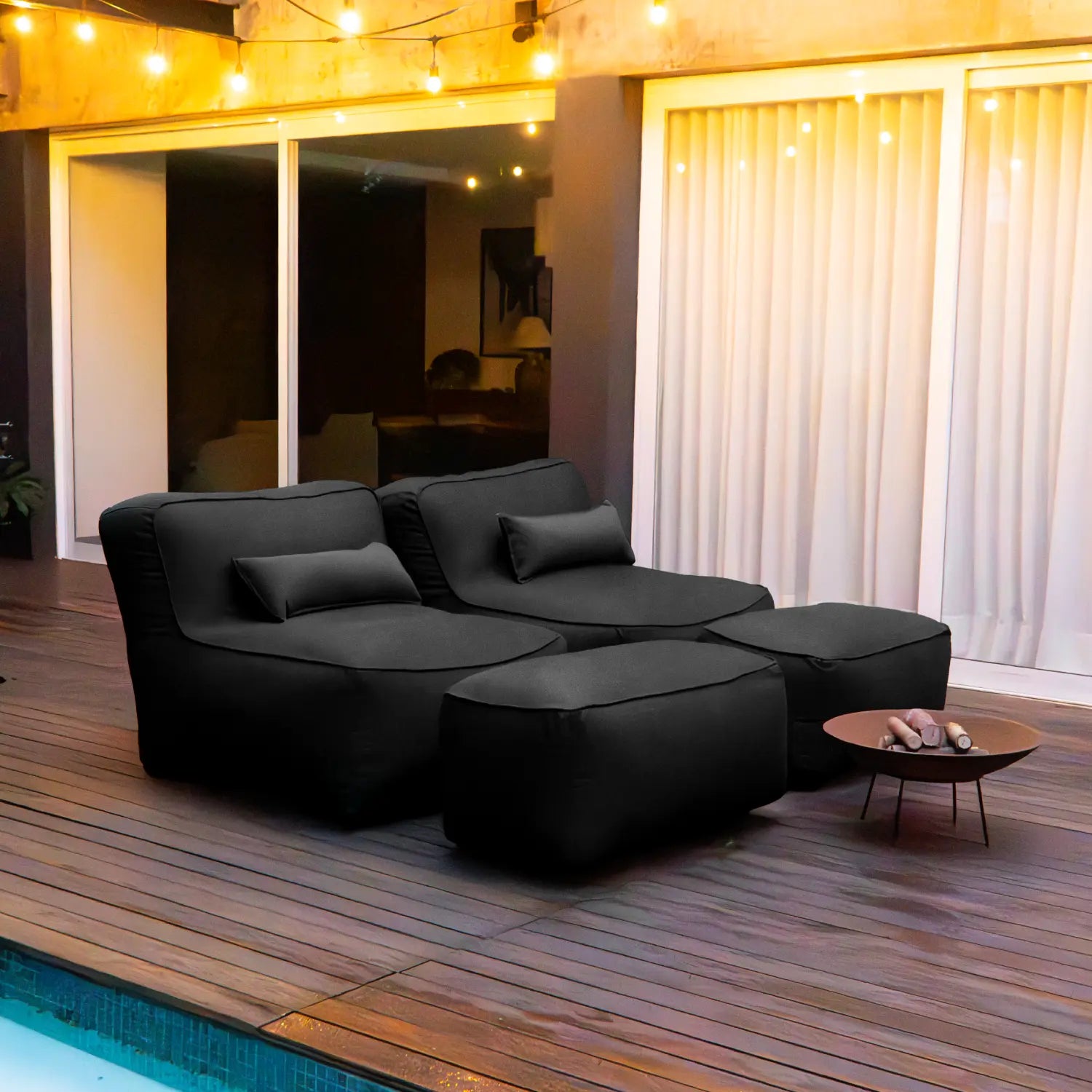 2 Joy Lounger Chair + 2 Ottoman Garden